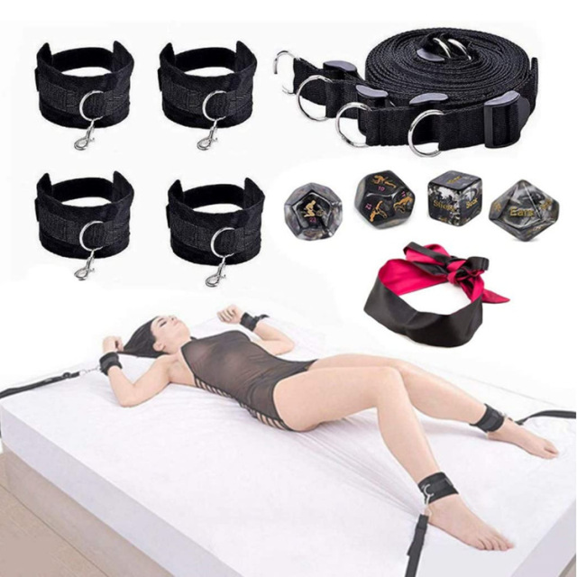 Plush bed straps adult bundled sex toys alternative sex bondage straps female slave training