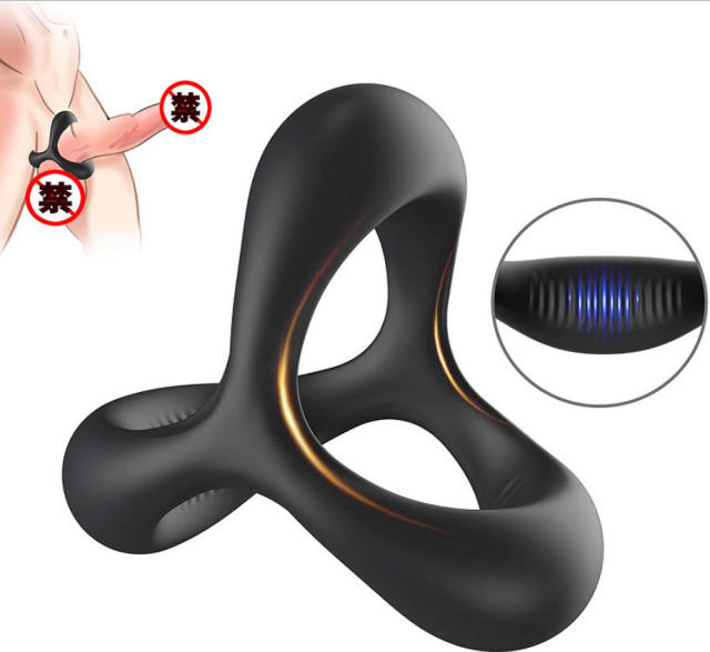Male health products silicone lock fine ring male JJ double ring couple sex toys non-vibrating penis ring