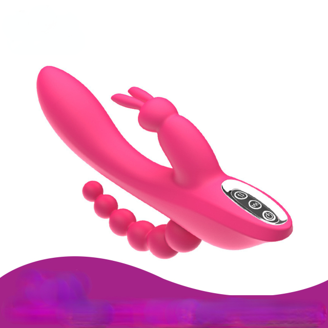 Clit backyard G point three-point stimulation massage stick rabbit vibrator adult products vibrator