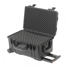 Waterproof PP Wheel Large Hard Plastic Case Ip67 Tool Trolley Hard Case With Foam