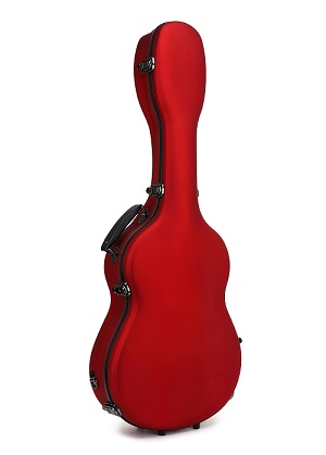 Red Matte Painted Fiberglass Classic Guitar Case