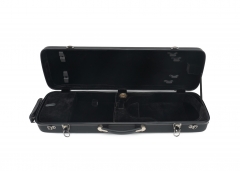 Hard-Shell Fiberglass Matt Black Violin Case 4/4