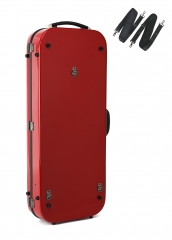 Hard-Shell Fiberglass Red Double Violin Case 4/4