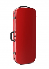 Hard-Shell Fiberglass Red Double Violin Case 4/4