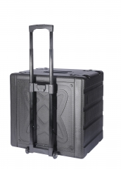 8U PE Trolley Rack Case - Detachable Trolley