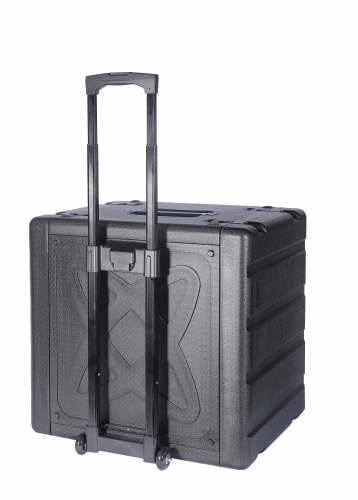 8U PE Trolley Rack Case - Detachable Trolley