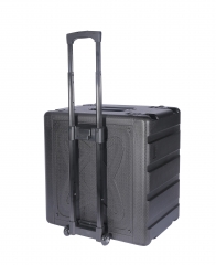 6U PE Trolley Rack Case - Detachable Trolley