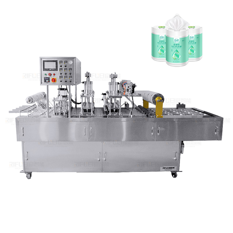 Automatic piston fill machinpiston disposable honey spoon cup filling sealing machine Maquina de sellado de llenado con cucharde de miel