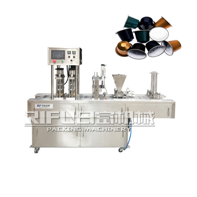 Automatic piston fill machinpiston disposable honey spoon cup filling sealing machine Maquina de sellado de llenado con cucharde de miel