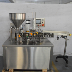 Automatic communion cup filling sealing machine for yogurt/jelly/peanut butter/ketchup/dipping sauce