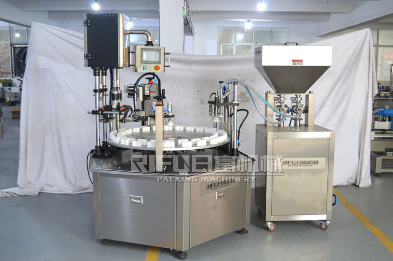 Automatic lotion filling capping 2 in 1 machine