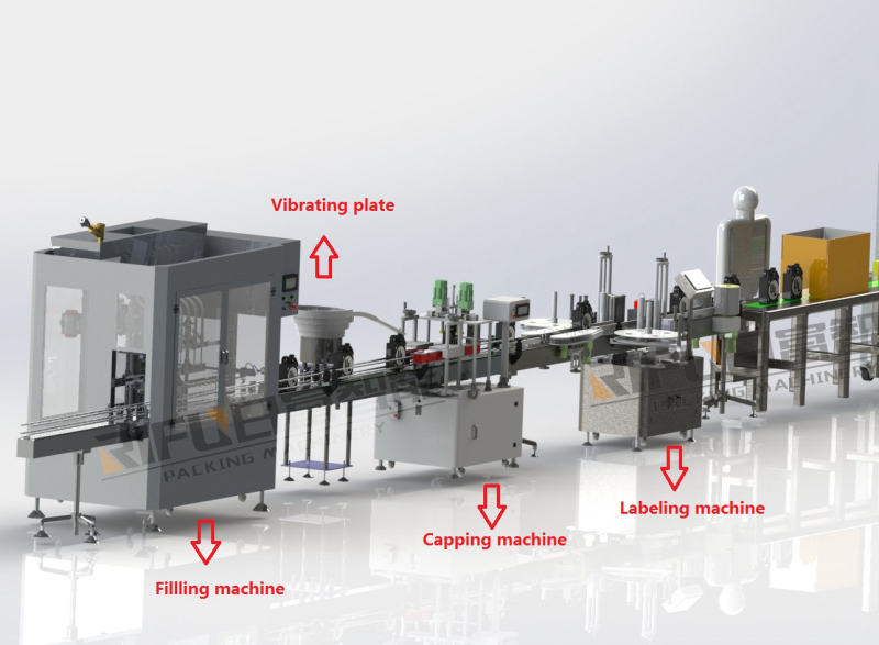 Automatic small bottle liquid filling capping 2 in 1 machine
