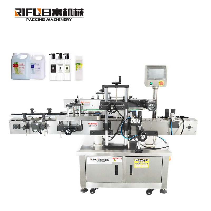 Automatic square bottle three sides labeling machine