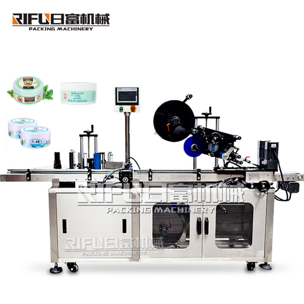 Automatic flat surface top labeling machine