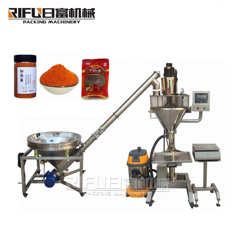 Automatic coffee flour chilli detergent milk powder filler auger screw powder filling machine