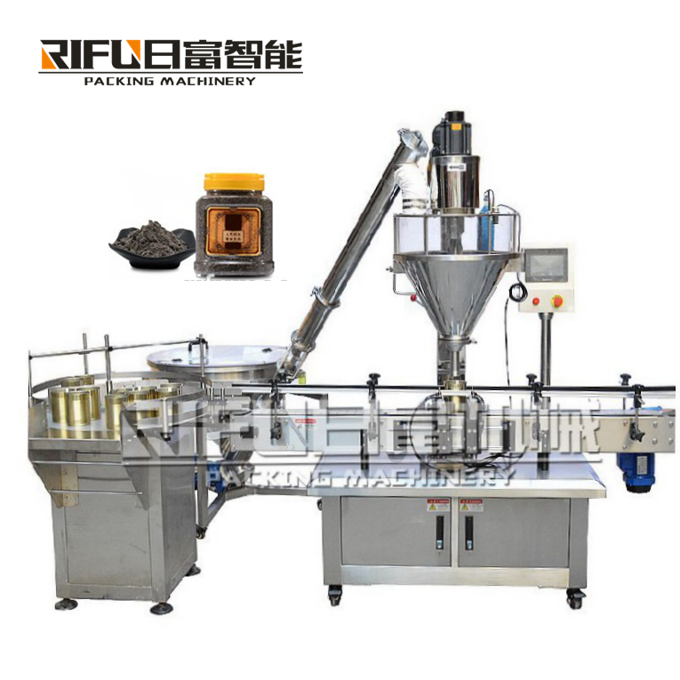 Automatic coffee flour chilli detergent milk powder filler auger screw powder filling machine