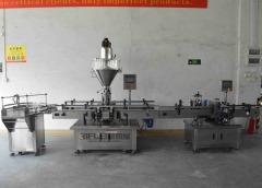 Automatic Auger Filler Coffee Chili Small Protein Dry Milk Spice Powder Filling Labeling Production Line