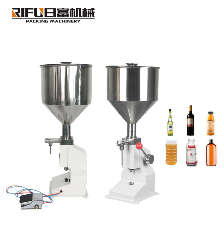 Small manual piston juice oil honney seasoning paste type filling machine for daily necessities