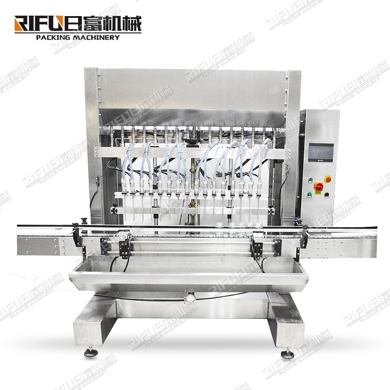 Automatic 12 head inline auto vinegar overflow liquid filling filler machine for bleach