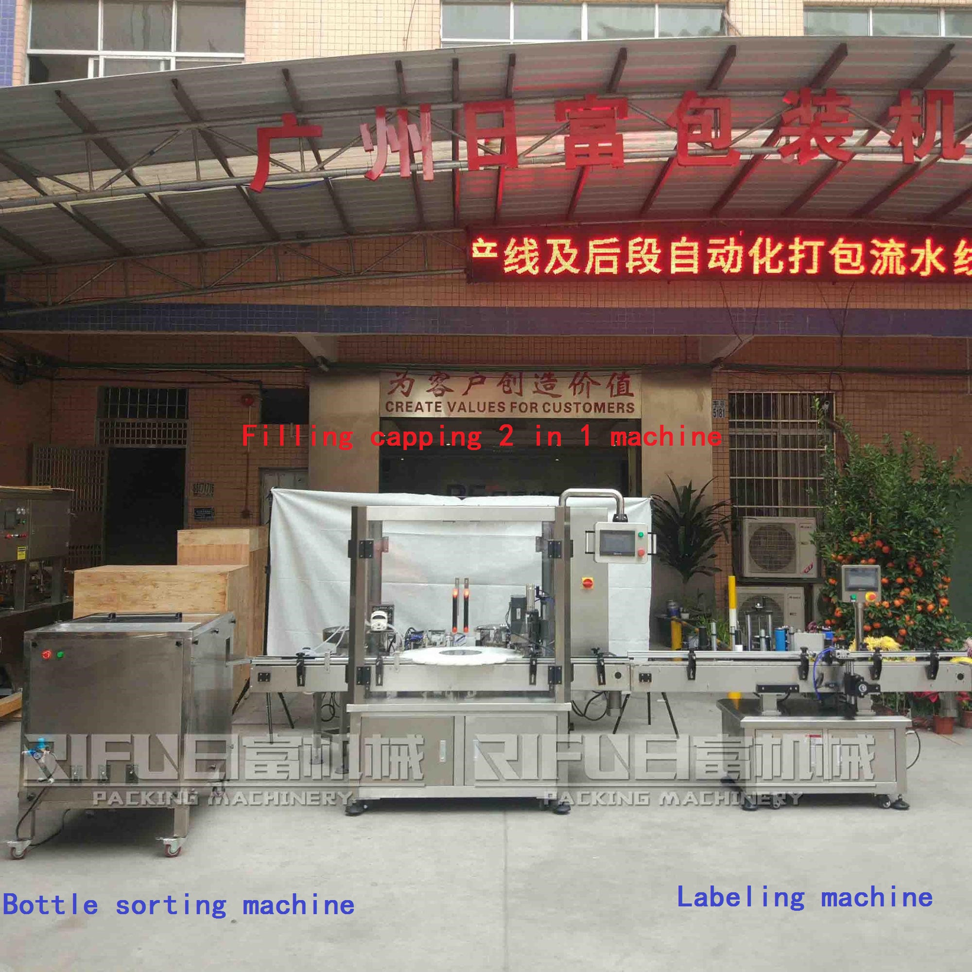 Automatic filling production line