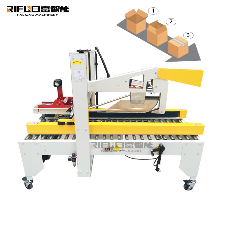 Auto Box Case Carton Sealer Taper Top And Bottom Sealing Machine