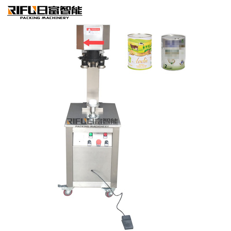 Semi automatic circular tin can seamer machine/ tin aluminum can sealing machine for juice/soda