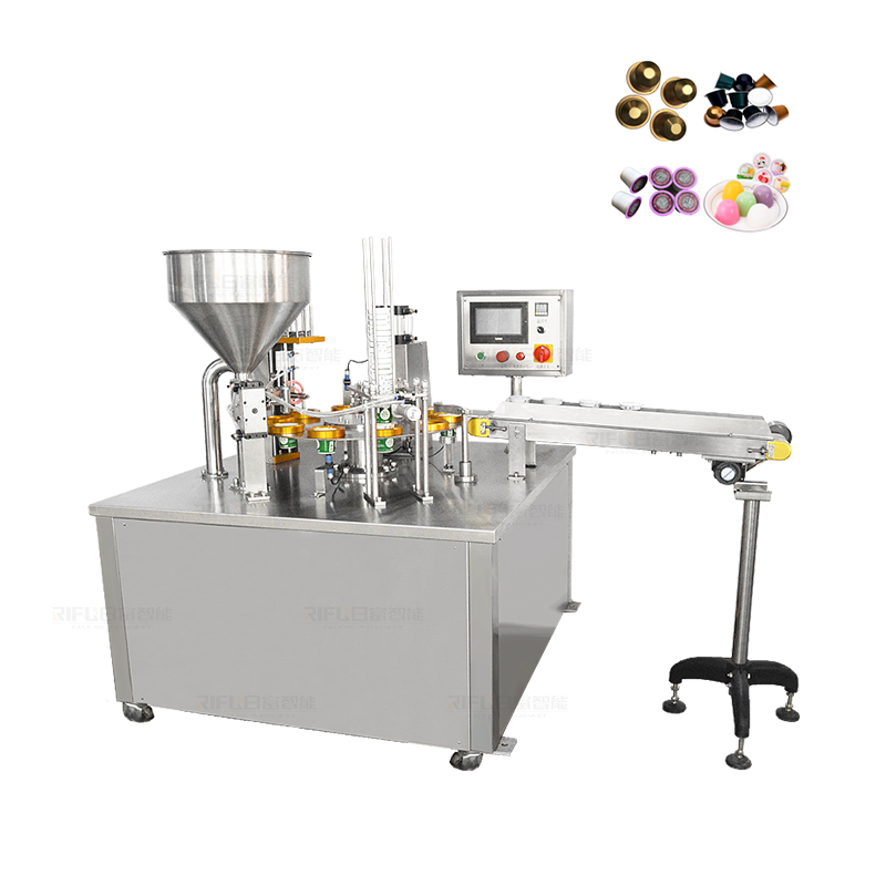 Automatic yogourt water jelly cup filling sealing machine