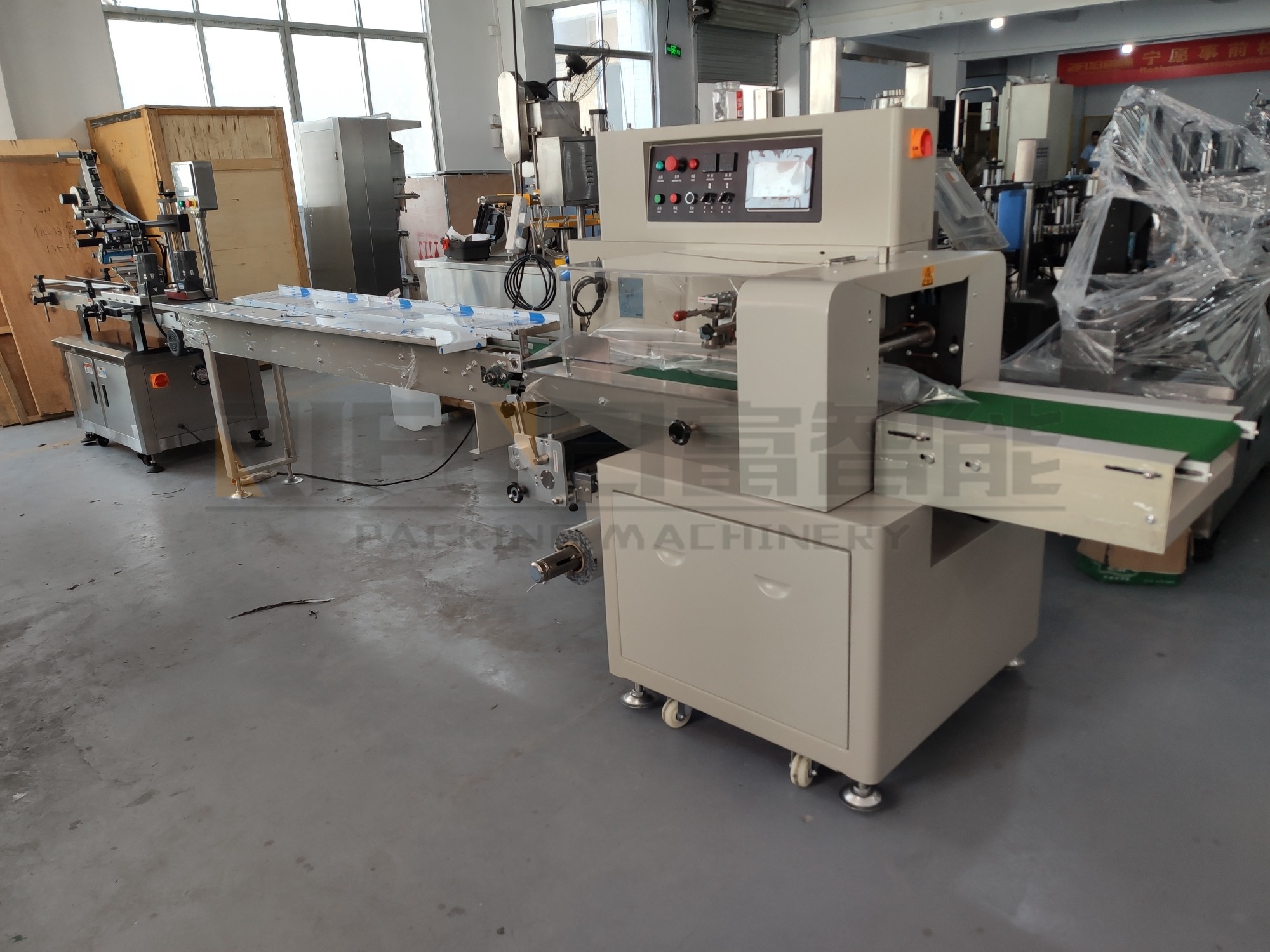 IV bottle labeling and wrapping machine for client