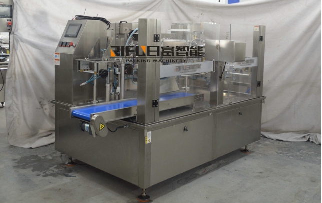 Rotary pouch bag packing machines