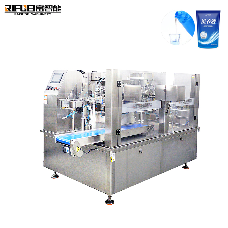 Automatic liquid premade bag packing machine for laundry detergent