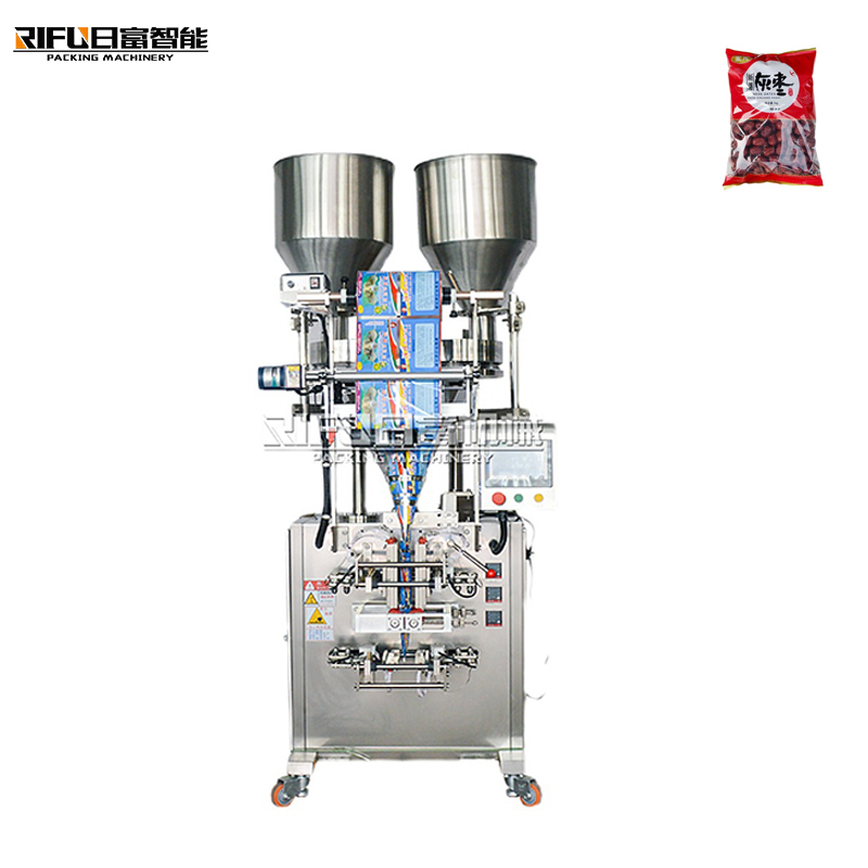 Automatic Bag Making Herbal Food Particle Rice Grain Double Measuring Cup Packing Machine