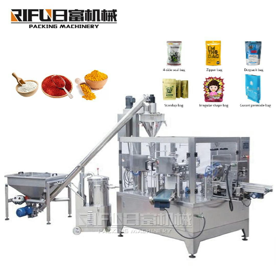 Automatic horizontal powder preformed bag packaging machine for protein powder coffee milk