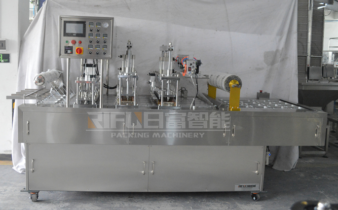 Automatic jelly/fast food box/container/yogurt/water/bubble tea cup container sealing machine