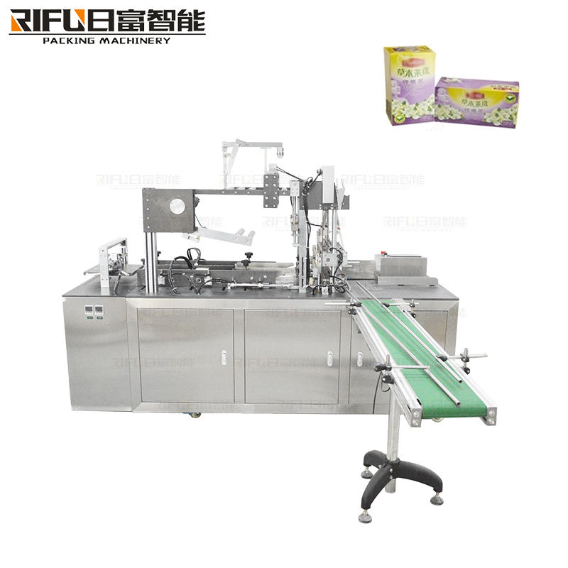 Automatic multifunctional cosmetic box sealing and cutting shrink film packaging machine