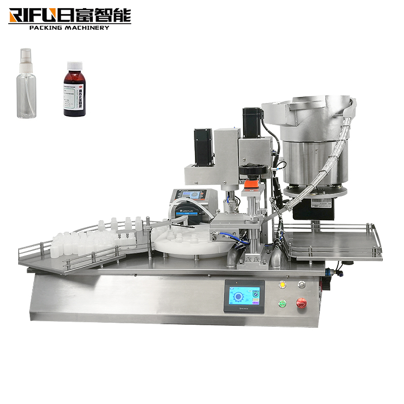 Automatic Cosmetic water emulsion cream liquid filling capping integrated machine