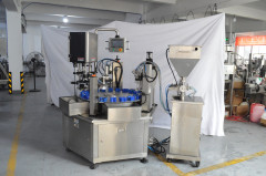 Automatic Cosmetic water emulsion cream liquid filling capping integrated machine