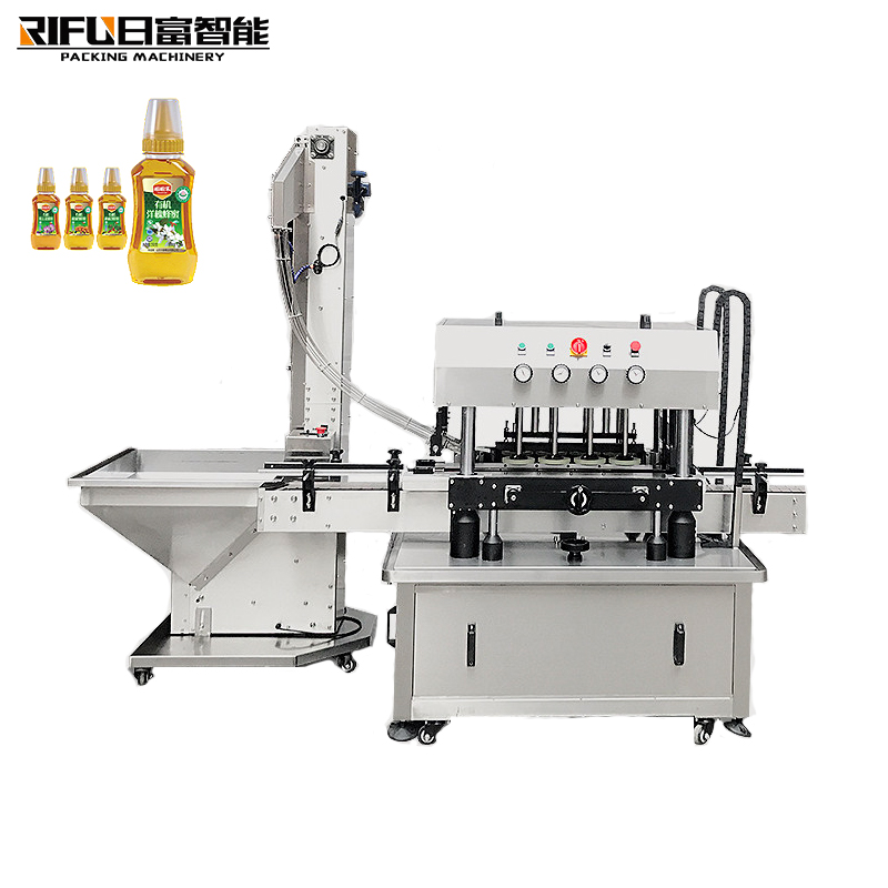 Automatic Threaded pump head cover Milk bottle capping machine