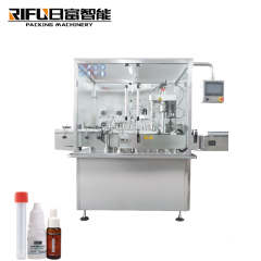 Automatic covid-19 testing tube reagent filling capping labeling line