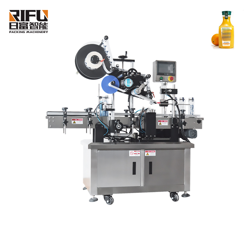 Automatic Flat Surface Desktop Sticker Labeling Machines For Square Bottle Caps Paper Box