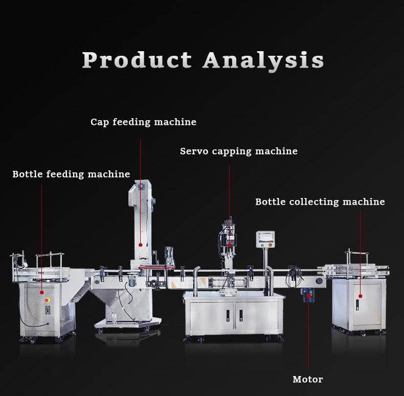 Automatic servo motor pharmaceutical vitamin syrup bottle capping