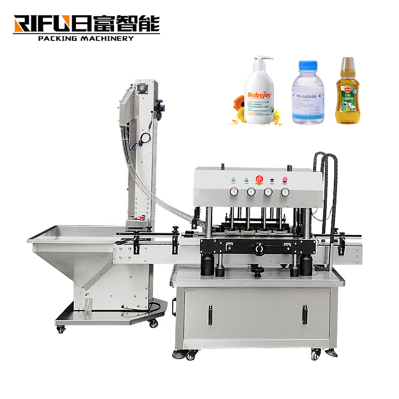 Fully automatic vacuum capping machine for jam chili paste glass bottle