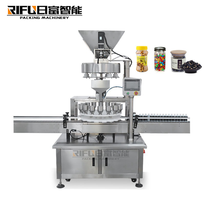 Fully automatic granule bottle filling machine for nuts salts beans candy