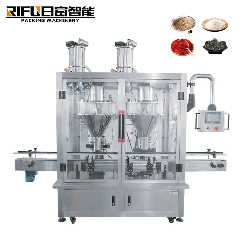 Semi automatic powder filling machine for milk talcum powder flour coffee