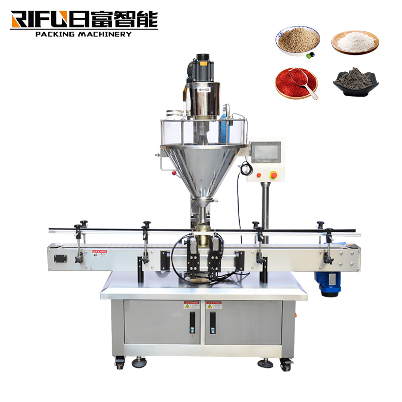 Semi automatic powder filling machine for milk talcum powder flour coffee