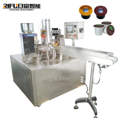 Fully automatic rotary table type honey spoon filling sealing machine