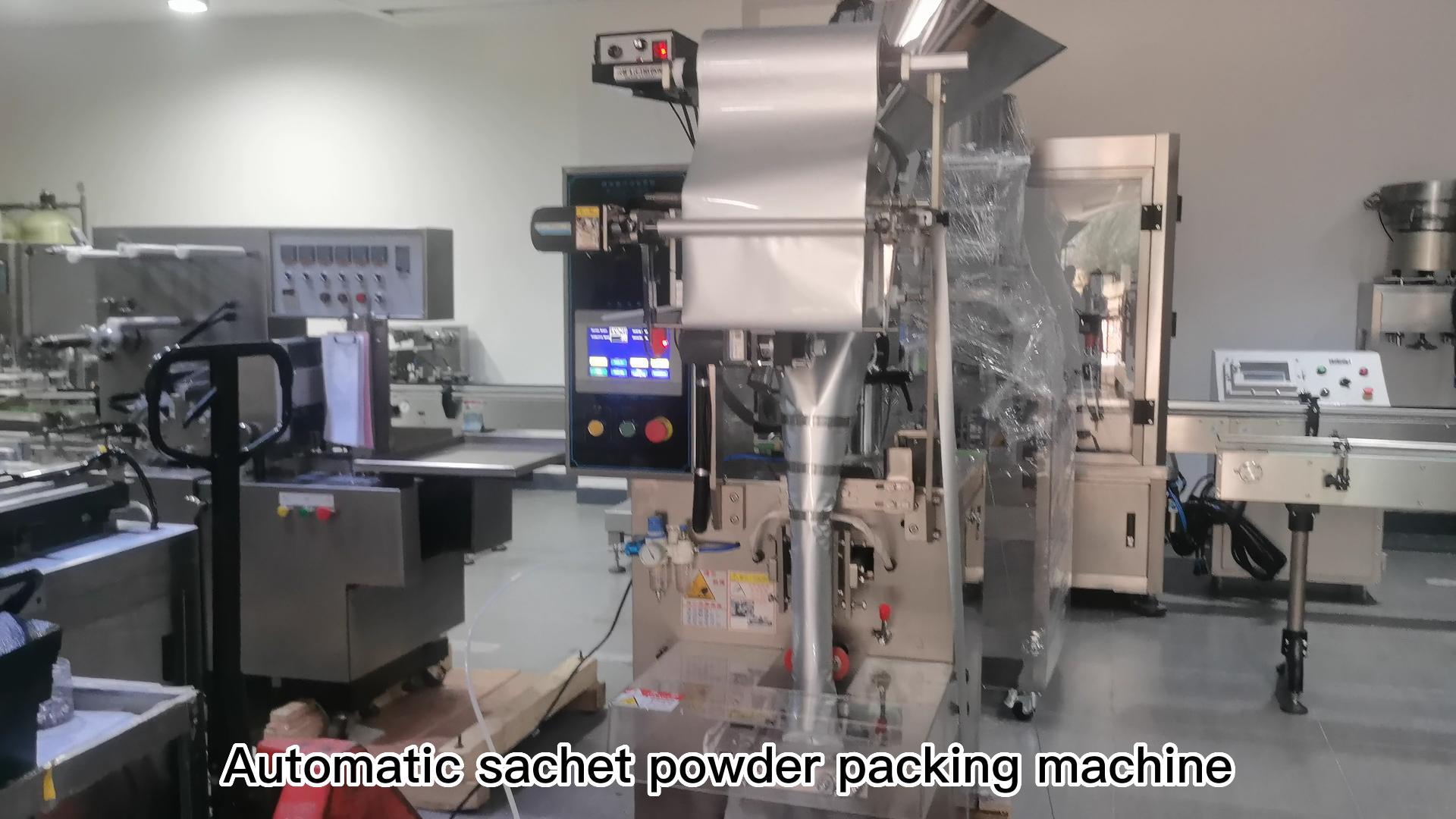Test the sachet powder packing machine