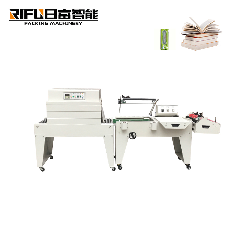 Semi-automatic sealing cutting shrinking machine pe shrink wrapping machine