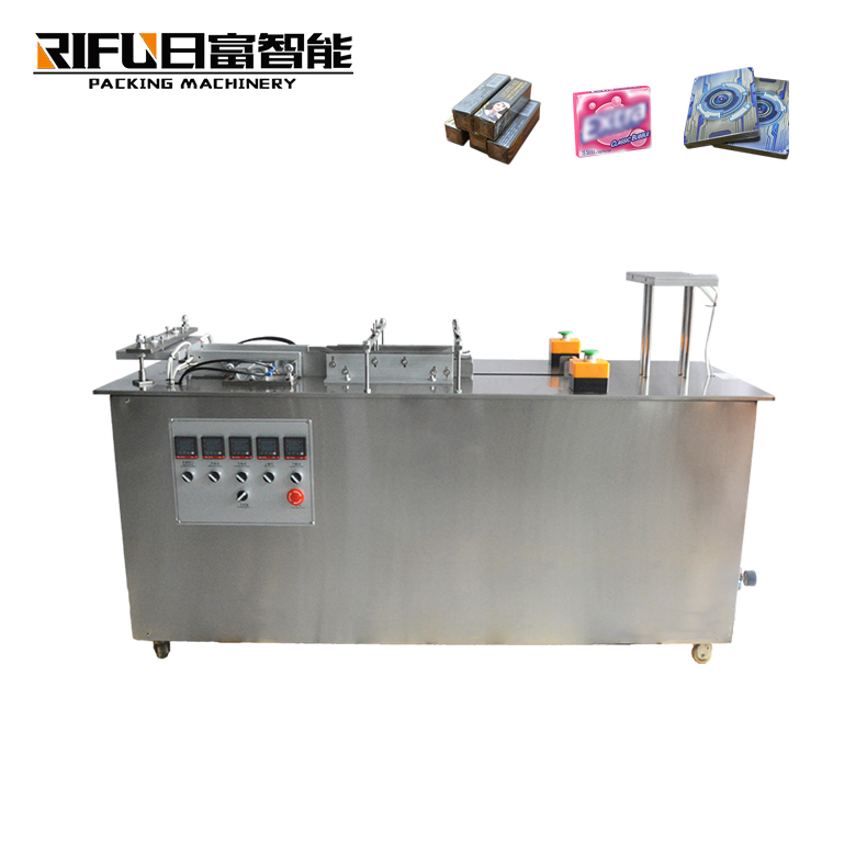 Semi-automatic sealing cutting shrinking machine pe shrink wrapping machine