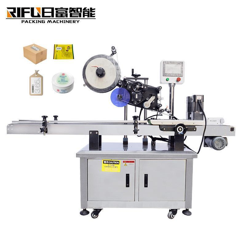 Automatic horizontal vials ampoules bottle top surface adhesive sticker labeling machine