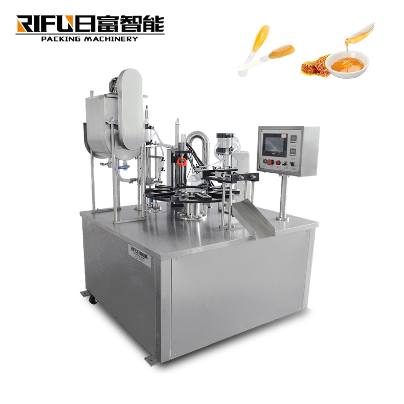 Automatic liquid roll film cup filling sealing machine/cup filler sealer machine